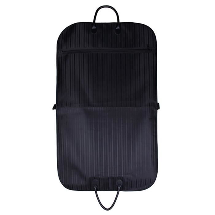 Lot De Deux Housse Protection Pliable Pour Costume Vetement Manteaux Sac De Vetement Oxford A Rayures 100x60 Cm Noir Noir Achat Vente Housse Vetements
