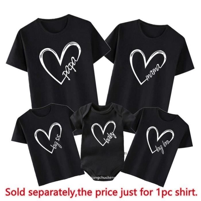 Papa maman famille correspondant tenues papa maman enfants T shirt bebe body famille Look pere fille fils vetements pere cadeau Cdiscount Puericulture Eveil bebe