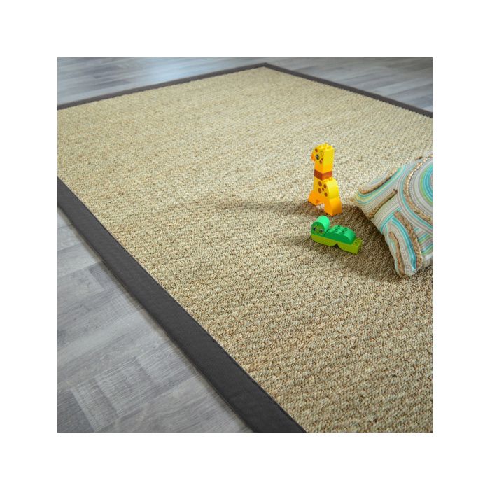 Tapis Jonc de mer - Varana panama - Ganse coton