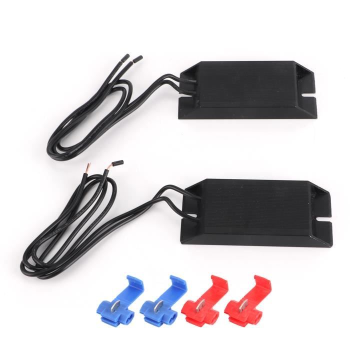 Yosoo – Lot De 2 Décodeurs LED Anti-scintillement – Résistance 8 Ohm – 12V 50W – Pour Phares H7 – Plug And Play