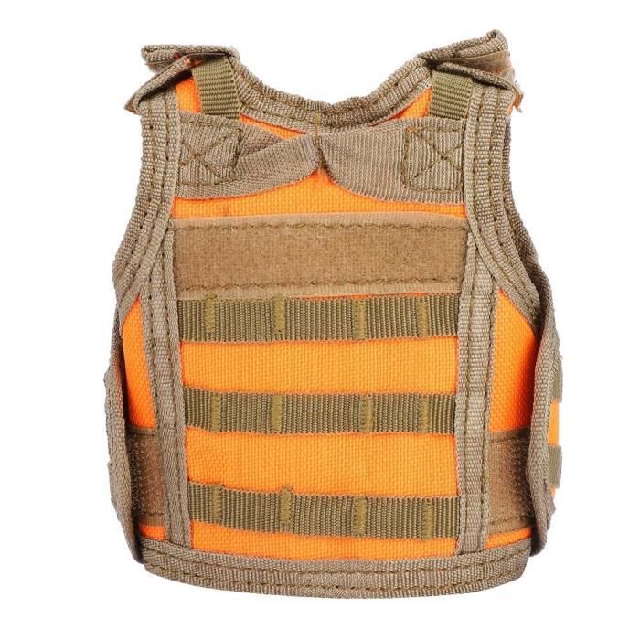 Zerone Couverture de bouteille de bière Mini gilet tactique militaire