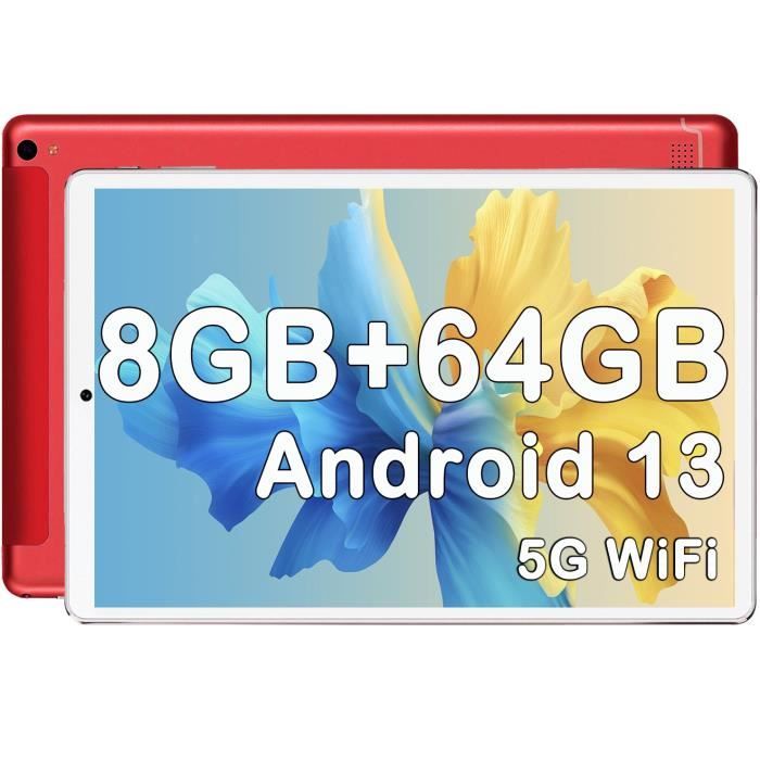 Tablette Android PRITOM 10 Pouces - 16 Go RAM, 64 Go ROM, Octa-Core, WiFi 5G, Double Caméra, écran IPS, Avec étui - 3