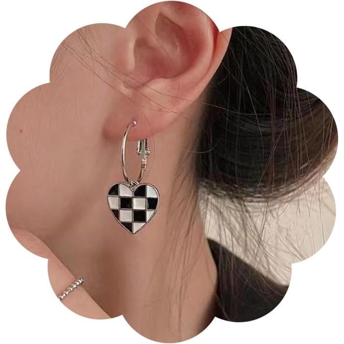 Boucles D'oreilles Cerceau Or Blanc Et Jaune 18 Carats (750) - 5,1 Grammes - Neuf Italie