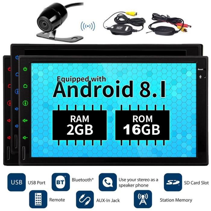 Caméra libre + GPS Car Stereo Dash din double