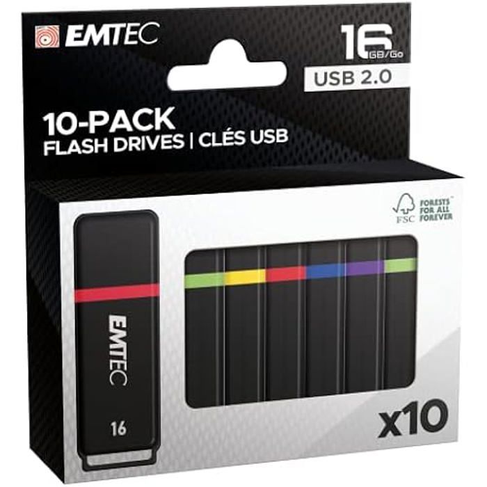 EMTEC K100 Clé USB USB 2.0 pack de 10 - vue 5