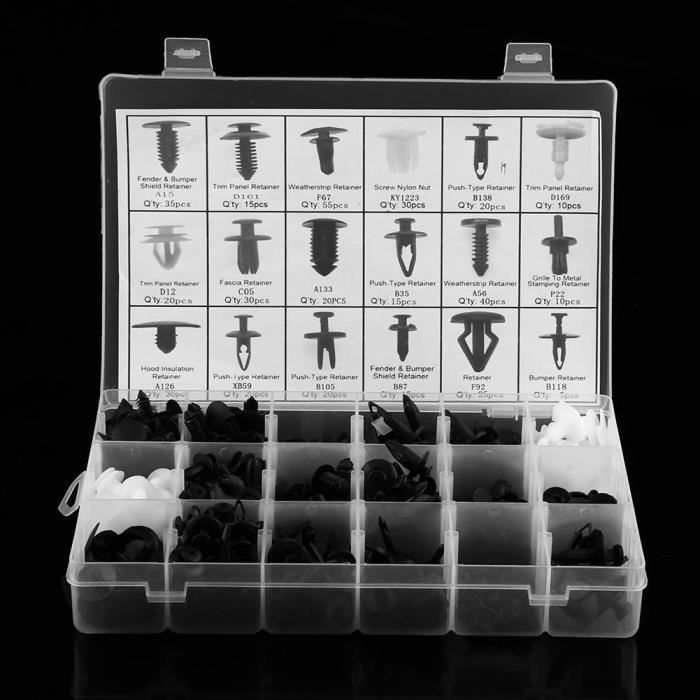 52 Clips Et Rivets Plastique Pour Toyota – Fixation Pare-chocs, Garnitures, Cartes De Portes – Diamètre Trou 8mm – Noir