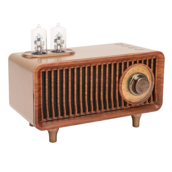 TITA-DONG Haut-Parleur Bluetooth Rétro Portable - Son Stéréo Cristallin Style Vintage Rose
