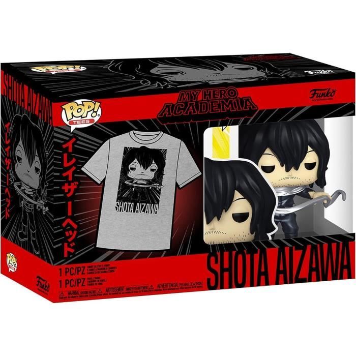 Funko Pop! & Tee : My Hero Academia - Shota Aizawa - T-Shirt et Figurine en Vinyle à Collectionner Funko Pop! & Tee : My Hero Academia - Shota Aizawa - T-Shirt et Figurine en Vinyle à Collectionner
