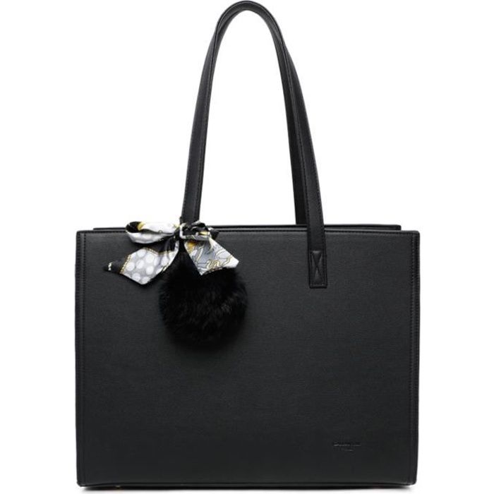Gallantry Sac Main Femme Pompon Fourrure Cabas Format A4