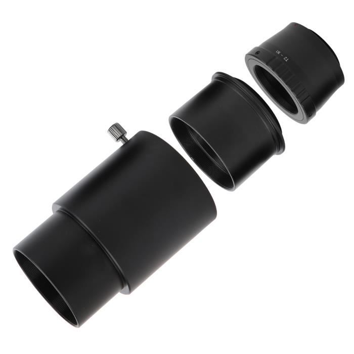Adaptateur Télescope SCT 2 Pouces – Pour Caméra Et Oculaire – Tube Extensible Métal Noir – Universel