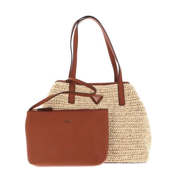 GUESS Vikky Tote M Natural Cognac 204219 sac paule