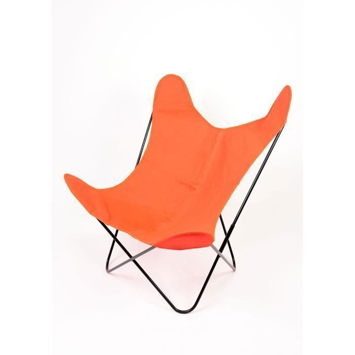 fauteuil papillon en coton coloré orange - home maison - contemporain - design