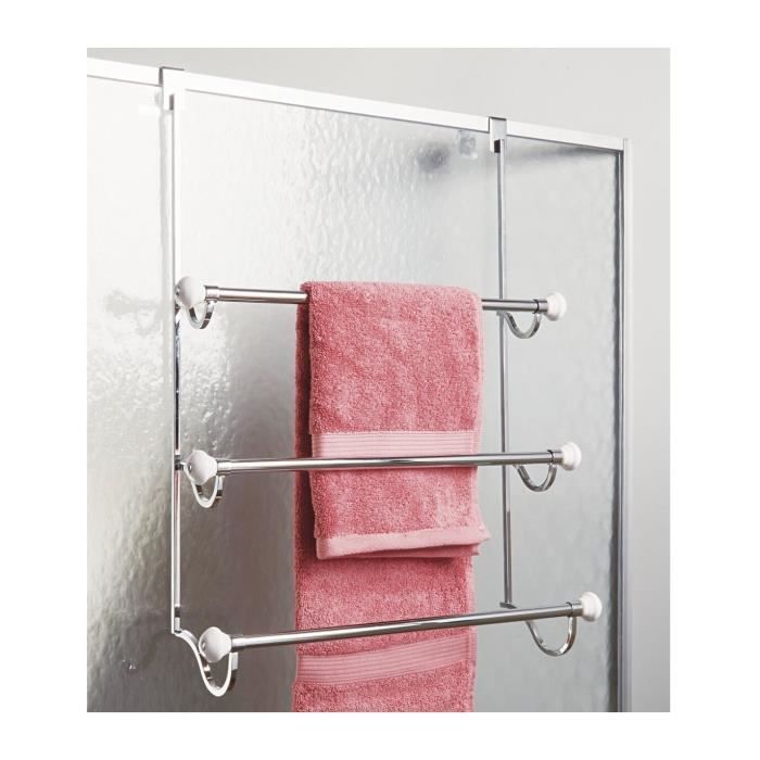 3 niveau chrome plaqué sur porte suspendu porte-serviettes de salle de bains nouvelles de stockage essentiel 