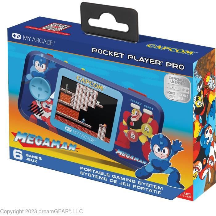 Console de jeu Pocket Player PRO Megaman Jeu rétrogaming Ecran 7cm Haute Résolution 6 jeux inclus