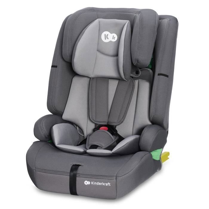 Siège Auto Kinderkraft SAFETY FIX 2 i-Size 76-150 cm ISOFIX R129 avec appui-tête réglable Gris
