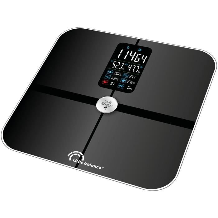 LITTLE BALANCE Pèse-personne Impédancemètre connecté USB - Noir