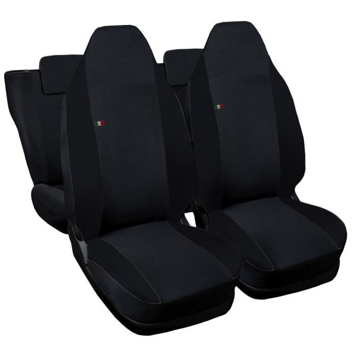 Lupex Shop Housses de siège auto compatibles pour Aygo Noir Noir