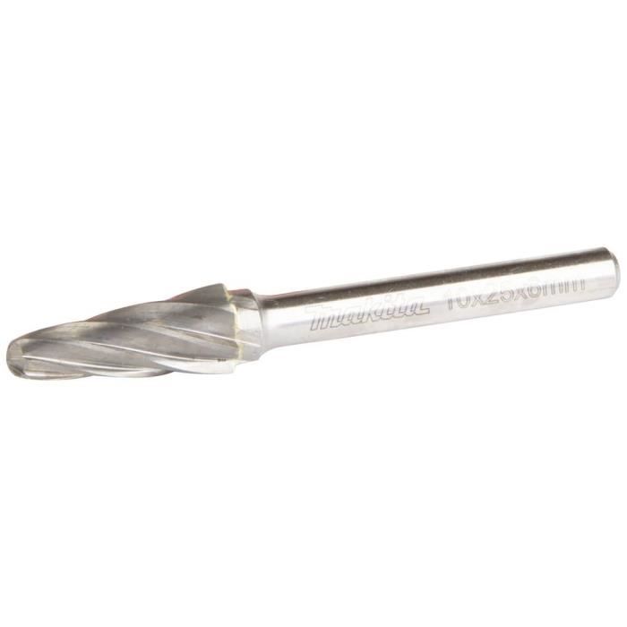 Makita B 52825 Fraise sur tige Carbure de tungstène cône rond Dimension produit Ø 10 mm Longueur de travail 25 mm Diam