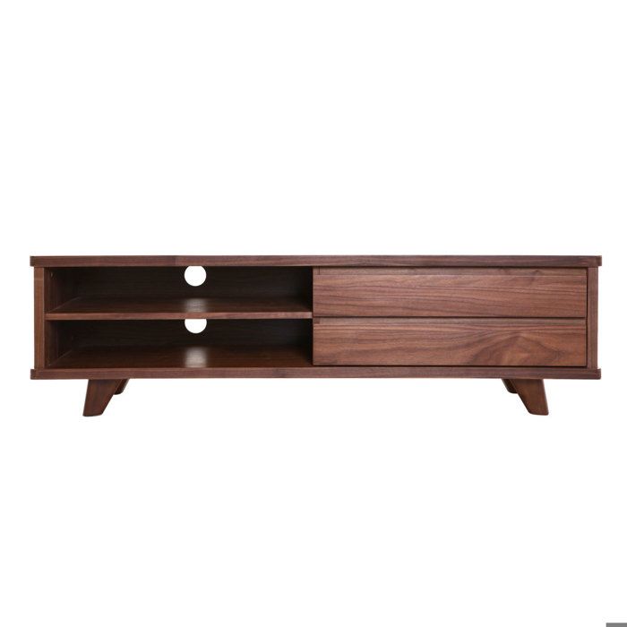 Meuble TV design noyer FIFTIES - MILIBOO - Contemporain - Design - Bois massif - L140 x P40 x H41 cm Meuble TV design noyer FIFTIES - MILIBOO - Contemporain - Design - Bois massif - L140 x P40 x H41 cm