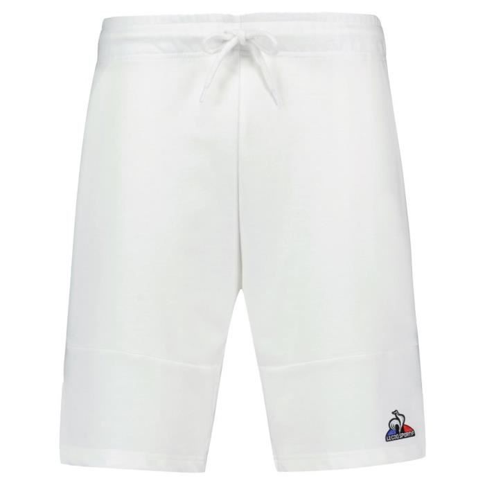 Short Homme Le Coq Sportif Coupe Regular Couleur Blanc Matieres Coton polyester New optical white black essentiel m Cdiscount Pret a Porter
