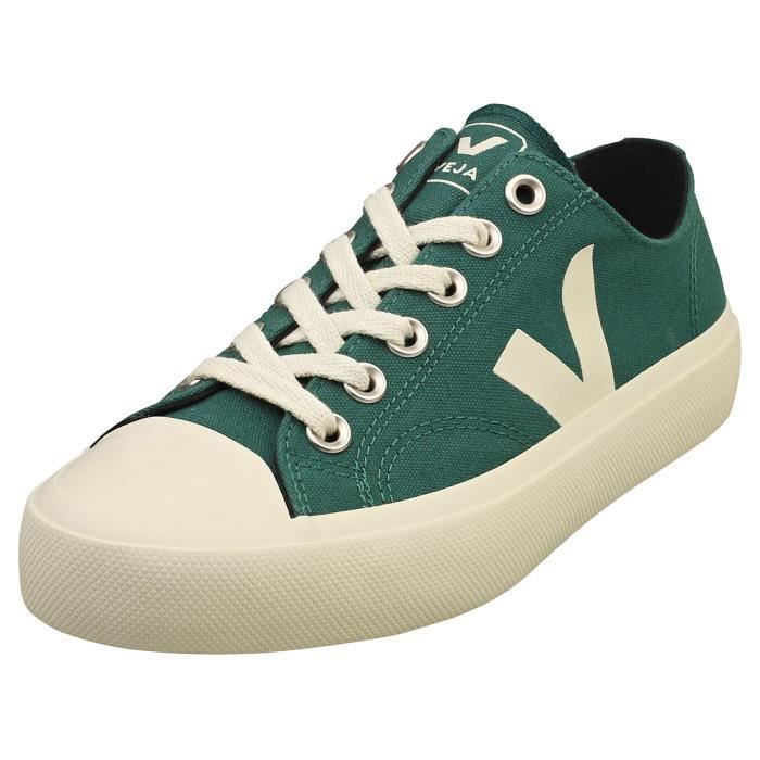 Veja Baskets - VEJA - WATA II LOW - Femme - Textile - Lacets - Vert Blanc