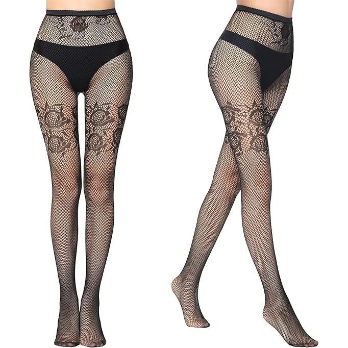 Bas Autofixant Femme RSLOVE - Dentelle Sexy Avec Bande Silicone Antidérapante - 96% Nylon 4% Élasthanne