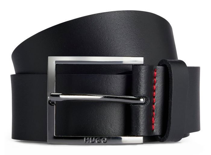 HUGO Ceinture noir en cuir pour homme Geek Sz35 Leather Belt