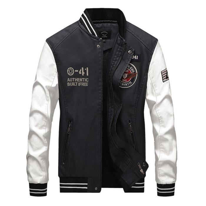 Veste baseball cuir cheap
