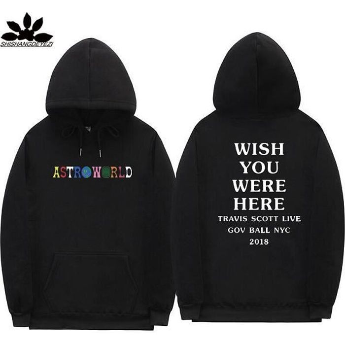 Pull capuche TRAVIS SCOTT ASTROWORLD sweat capuche tendance
