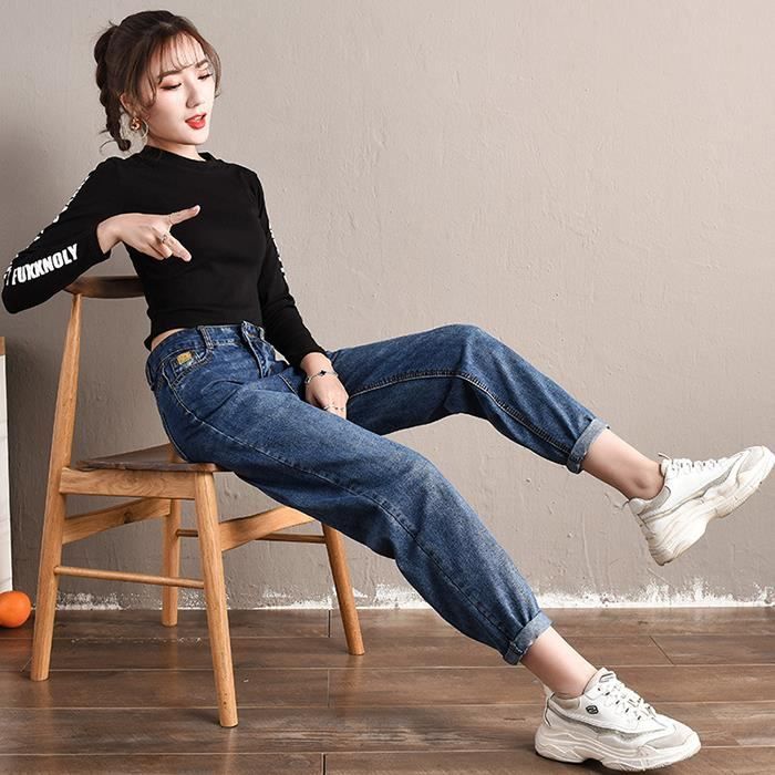 Jean taille sales haute baggy