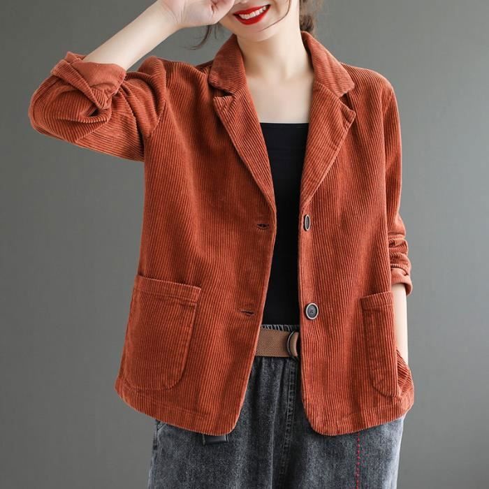 Blazer Velours Côtelé Femme L.L. Bean - Taille 10 Marron - Occasion En Excellent état