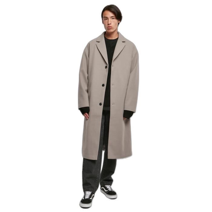 Manteau long Urban Classics Gris Coupe oversize décontractée