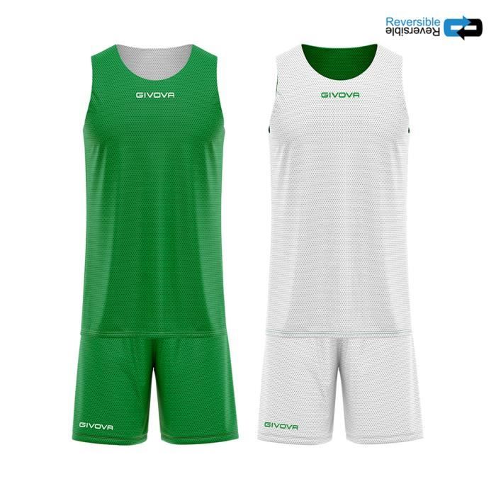 Ensemble maillot et short réversible Givova - verde/white - S