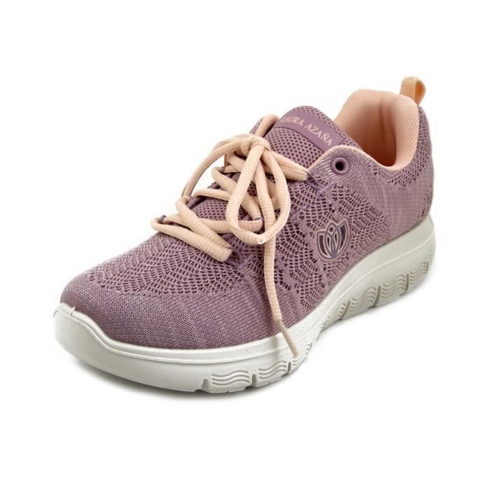 Chaussure femme Laura Aza a Tissu rose Semelle amovible