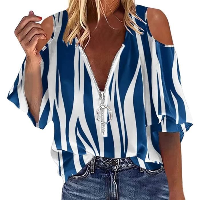 Blouse Femme Paillettes Manches Longues Col V - Top Chic Élégant Pour Soirée Disco Club Fête