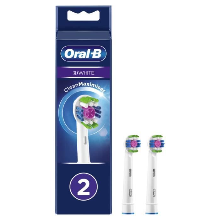 Brossette ORAL-B 3D White - CleanMaximiser - Blanc - Adulte - Mixte