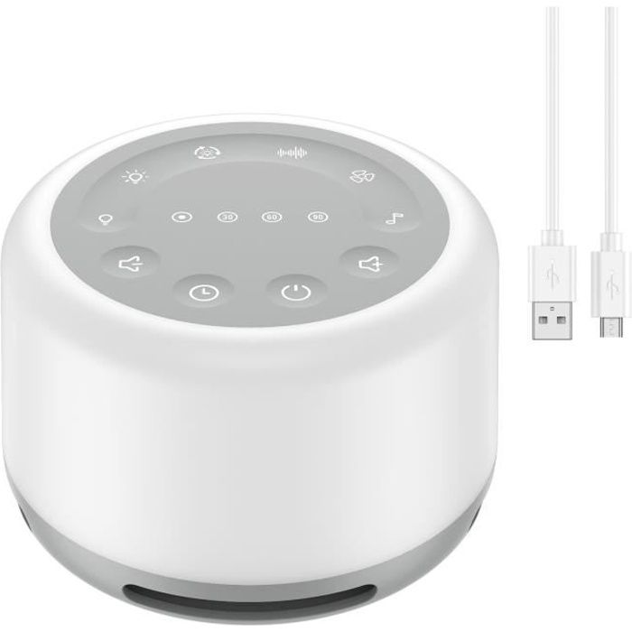 Machine à Bruit Blanc, Lelouch White Noise Machine, avec 30 Sons Naturels,  Fonction de Mémoire, Minuterie Réglable, Portable, Relaxation blanc - Aide  au sommeil à la Fnac