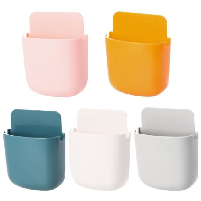 Lot De 3 Boîtes De Rangement Murales MAGICLULU - Pour Télécommande, Téléphone, Pinceaux Maquillage - Support Adhésif, Blanc