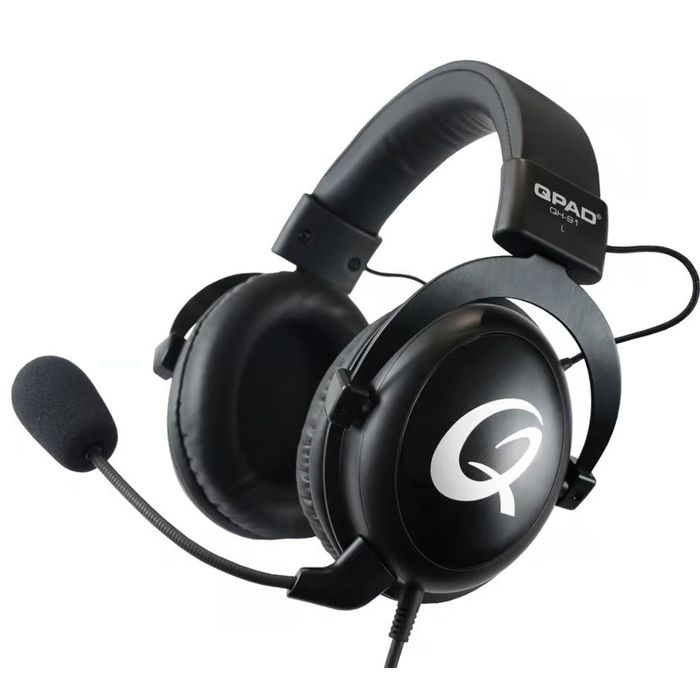 Casque gaming - QPAD - QH91 - Hi-Fi stéréo - Microphone détachable - Noir