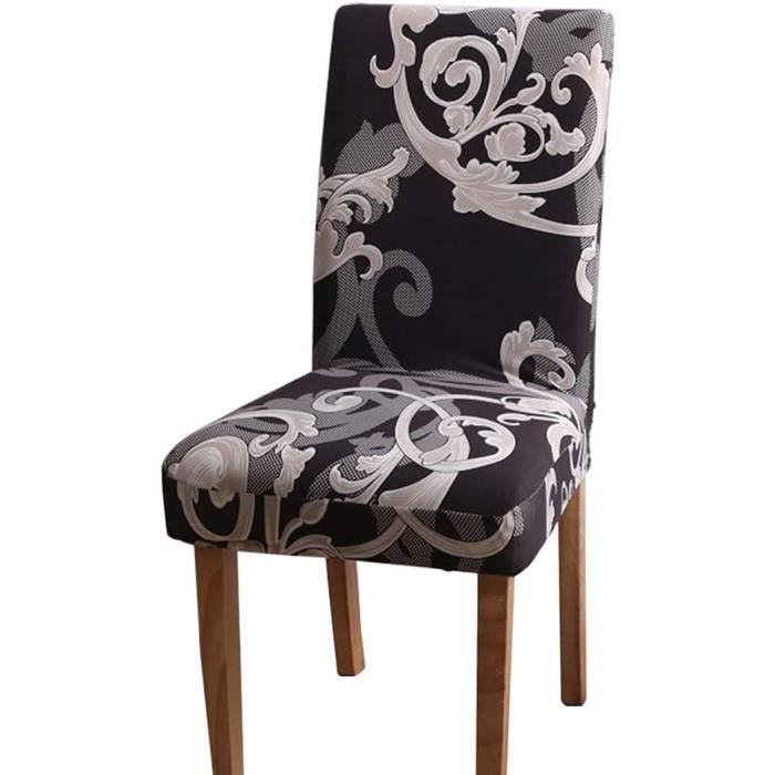 Housse de Chaise Extensible 4 Pieces Amovible Moderne Couverture