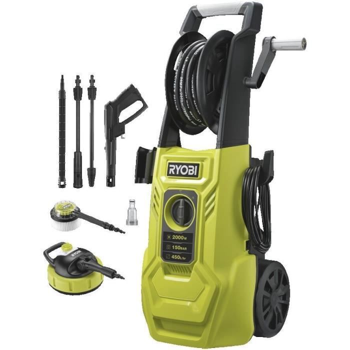 RYOBI - Nettoyeur haute pression 2000 W 150 bars -
