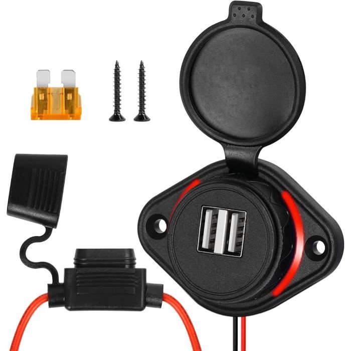 Chargeur De Voiture Double Port, 5V 4.8A Voiture Double Prise Usb, 12V