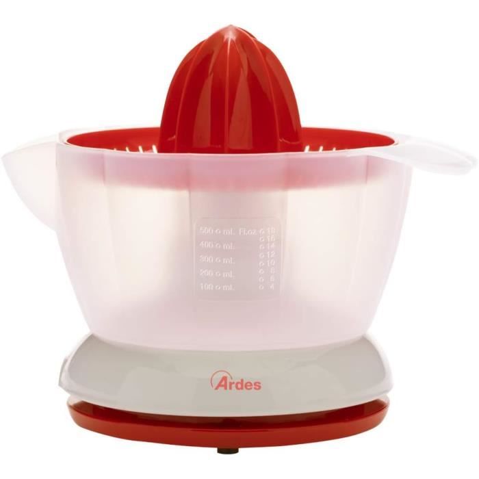 ARDES Juice Art Presse-Agrumes Électrique 300W - 0,5L Avec Double Cône Et Filtre Inox