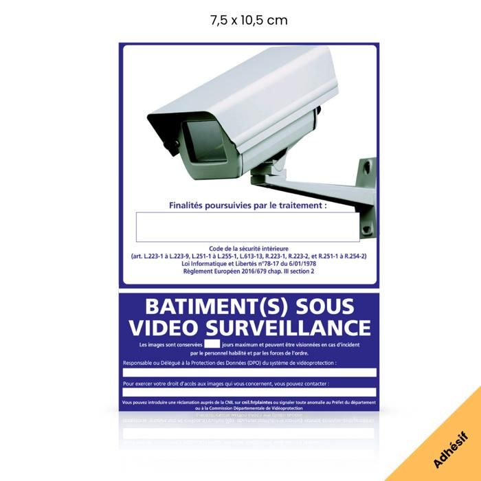 vidéo surveillance Maison - 10cm - Sticker/autocollant