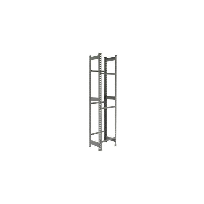 etagère à casier 3 niveaux simon rack - l. 400 x ht. 1800 x p. 300 mm - gris foncé - contemporain/design