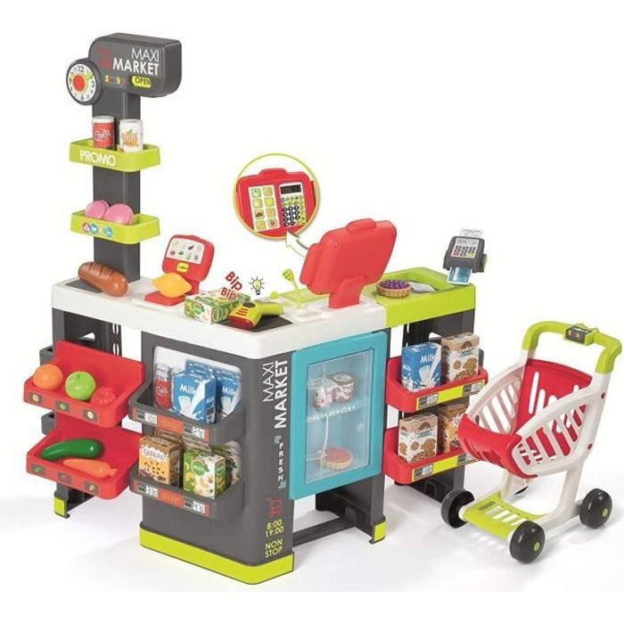 Smoby 350215 Maxi supermarché avec panier - Cdiscount Jeux - Jouets
