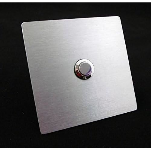 ChicBosomn Panneau De Sonnette En Acier Inoxydable, Panneau De Sonnette Avec Bouton, Bouton Poussoir De Réinitialisation Automatique (doré