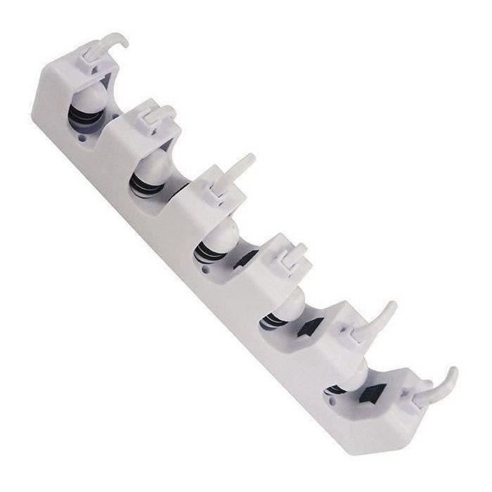 Accroche balais grand modèle - 5 encoches 6 crochets