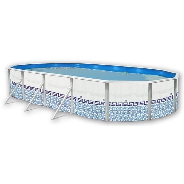 MOSAIQUE Piscine hors sol ovale en acier 915 x 457
