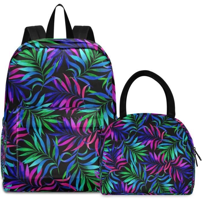 Ensemble Sac à Dos Et Fourre-tout Déjeuner Justice Motif « Ombre » Foil Dot - Neuf Avec étiquettes - Pour Enfant/ado